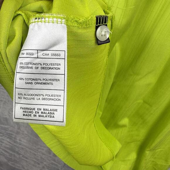 VTG Tiger Woods Collection Neon Green Golf Polo Shirt Men Size XXL Nike Golf - Picture 5 of 10